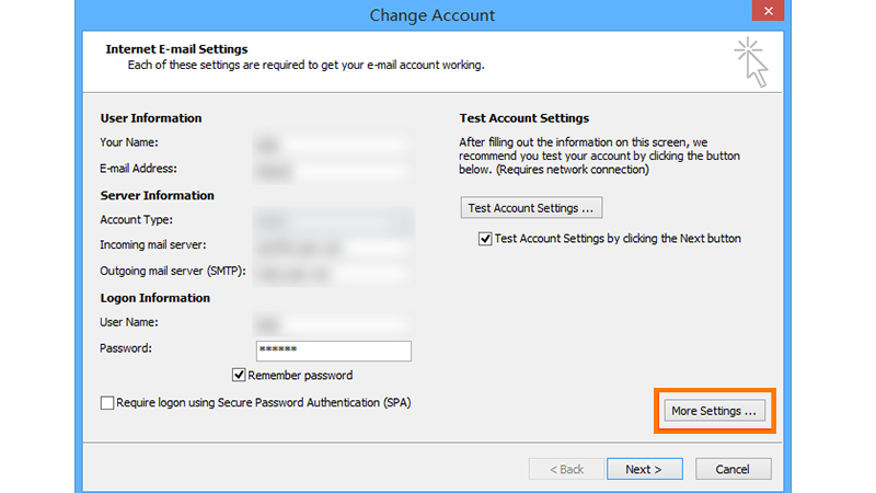 Change the Outgoing SMTP Port 2